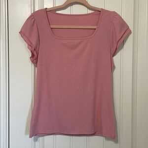 SHEIN Soft Pink Casual Top